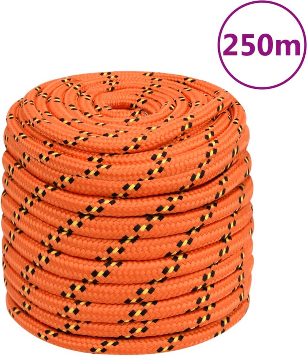 Vidaxl Boottouw 16 Mm 250 M Polypropyleen Oranje