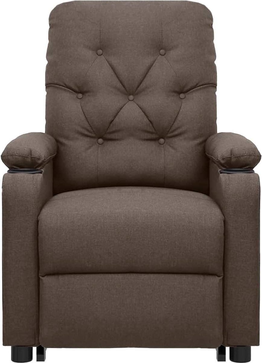 Vidaxl Sta-op-massagestoel Elektrisch Verstelbaar Stof - Bruin