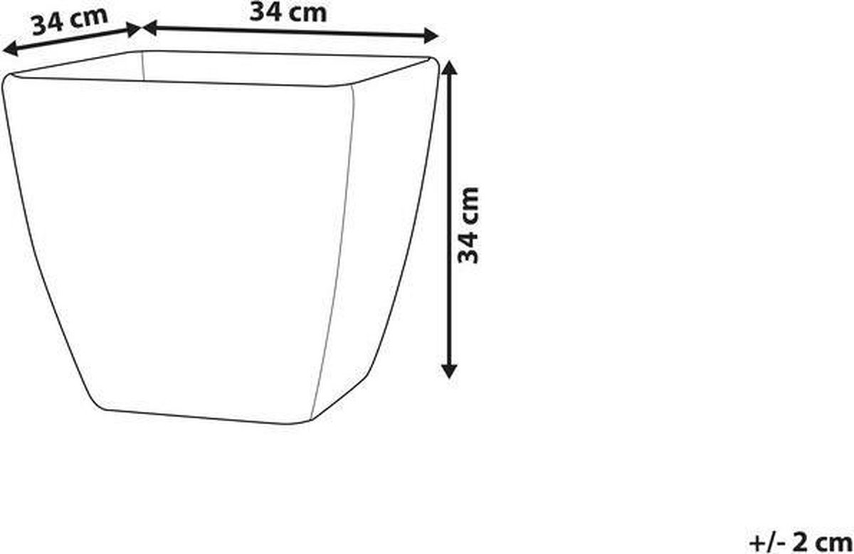 Beliani Zeli - Plantenbak Voor Buiten--polyresin, Stenenmix - Grijs