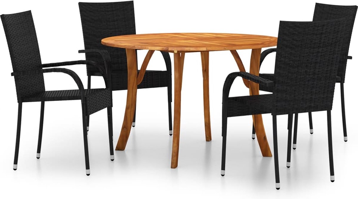 Vidaxl 5-delige Tuinset - Zwart