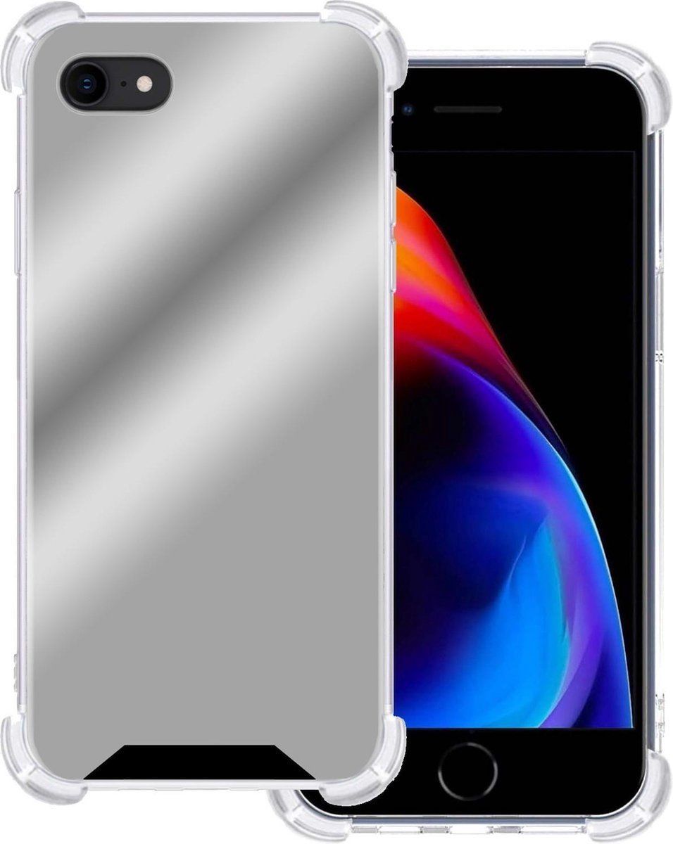 Basey Iphone 8 Hoesje Siliconen Shock Proof Hoes Case Cover Iphone 8-zilver