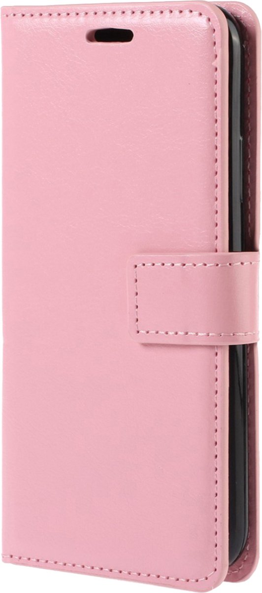 Basey Iphone 14 Hoesje Book Case Kunstleer Cover Hoes Iphone 14-licht - Roze