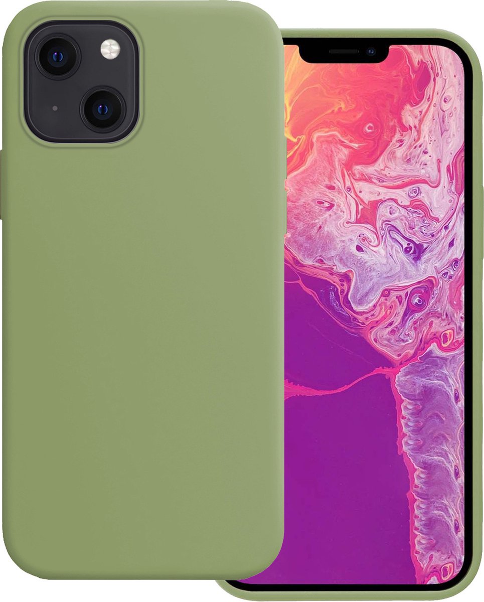 Basey Iphone 14 Plus Hoesje Siliconen Hoes Case Cover Iphone 14 Plus- - Groen