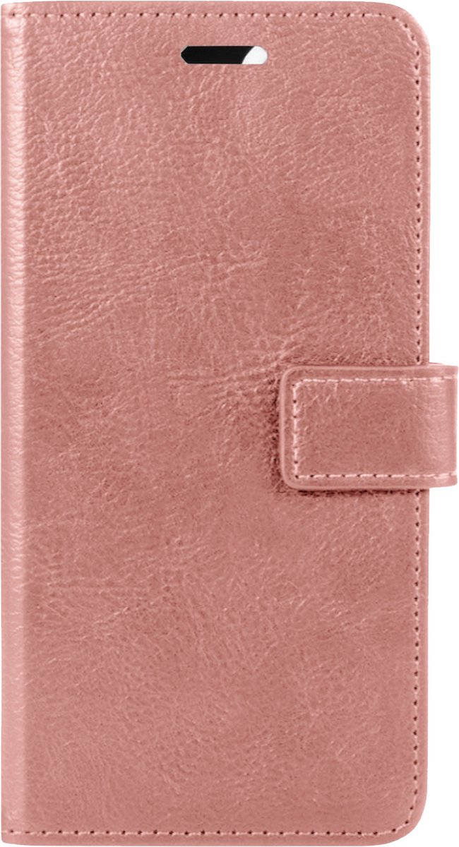 Basey Iphone 14 Pro Max Hoesje Book Case Kunstleer Cover Hoes - Rose Goud