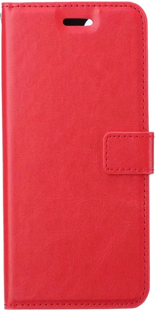 Basey Iphone 14 Pro Max Hoesje Book Case Kunstleer Cover Hoes Iphone 14 Pro Max- - Rood