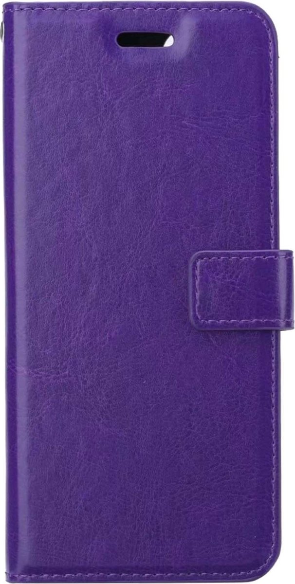 Basey Iphone 14 Pro Max Hoesje Book Case Kunstleer Cover Hoes Iphone 14 Pro Max- - Paars