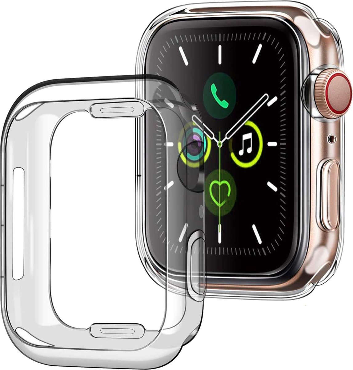 Basey Apple Watch 8 (45 Mm) Screen Protector Beschermglas Tempered Glass - Transparant