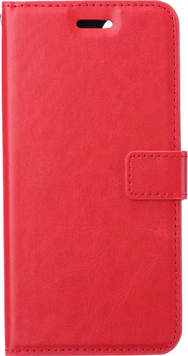 Basey Iphone 14 Plus Hoesje Book Case Kunstleer Cover Hoes Iphone 14 Plus- - Rood