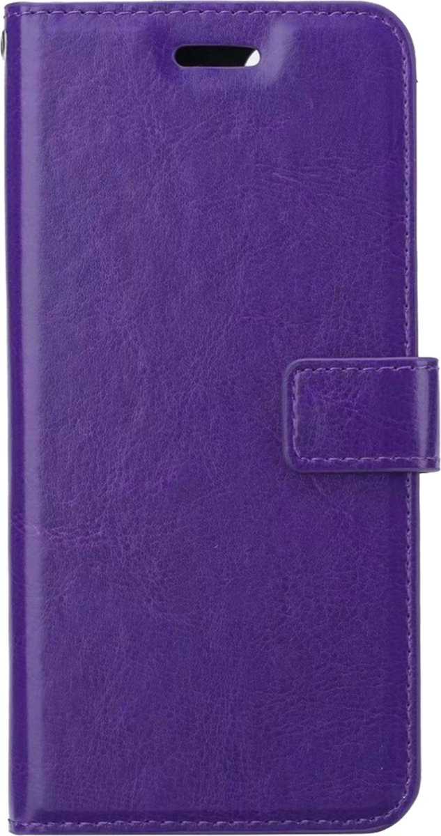 Basey Iphone 14 Plus Hoesje Book Case Kunstleer Cover Hoes Iphone 14 Plus- - Paars