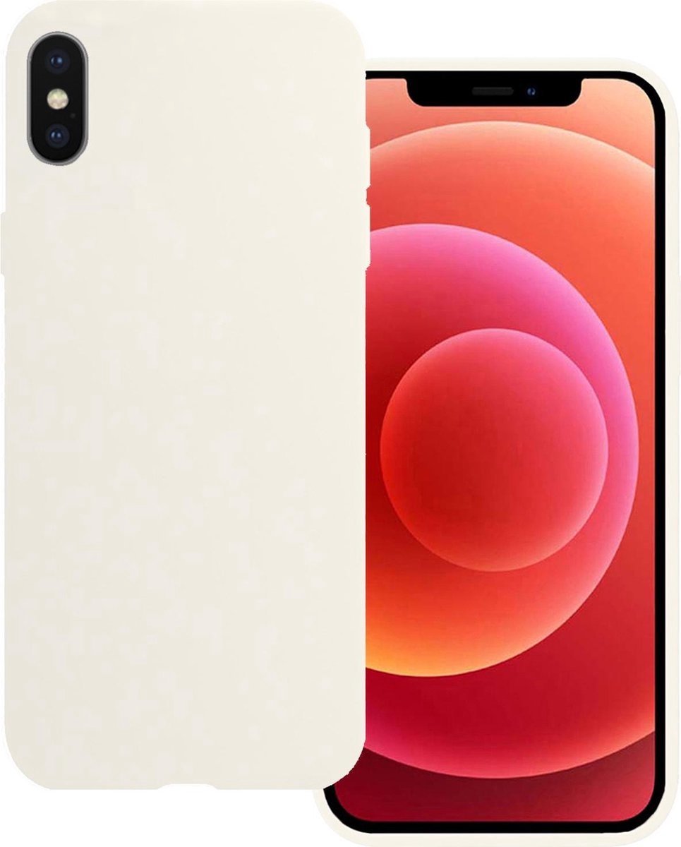 Basey Hoes Voor Iphone Xs Hoesje Siliconen - Hoes Voor Iphone Xs Case Siliconen - Wit