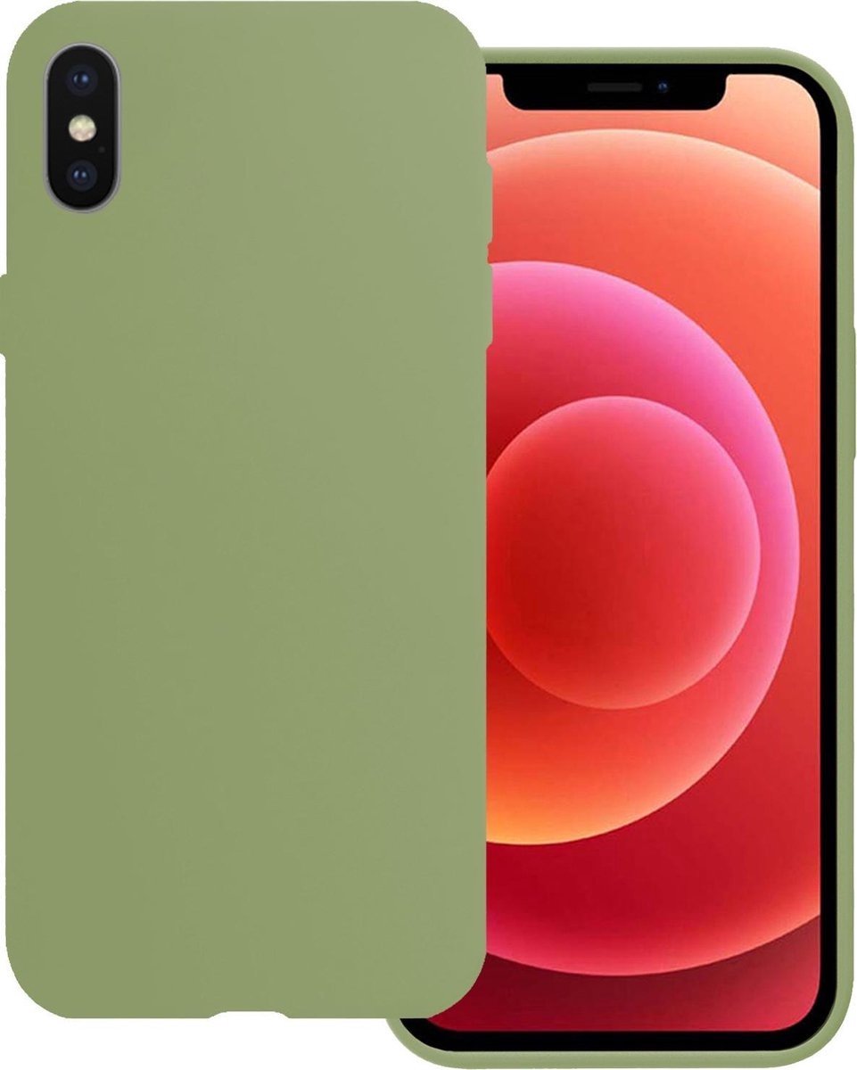 Basey Iphone Xs Hoesje Siliconen Hoes Case Cover Iphone Xs- - Groen