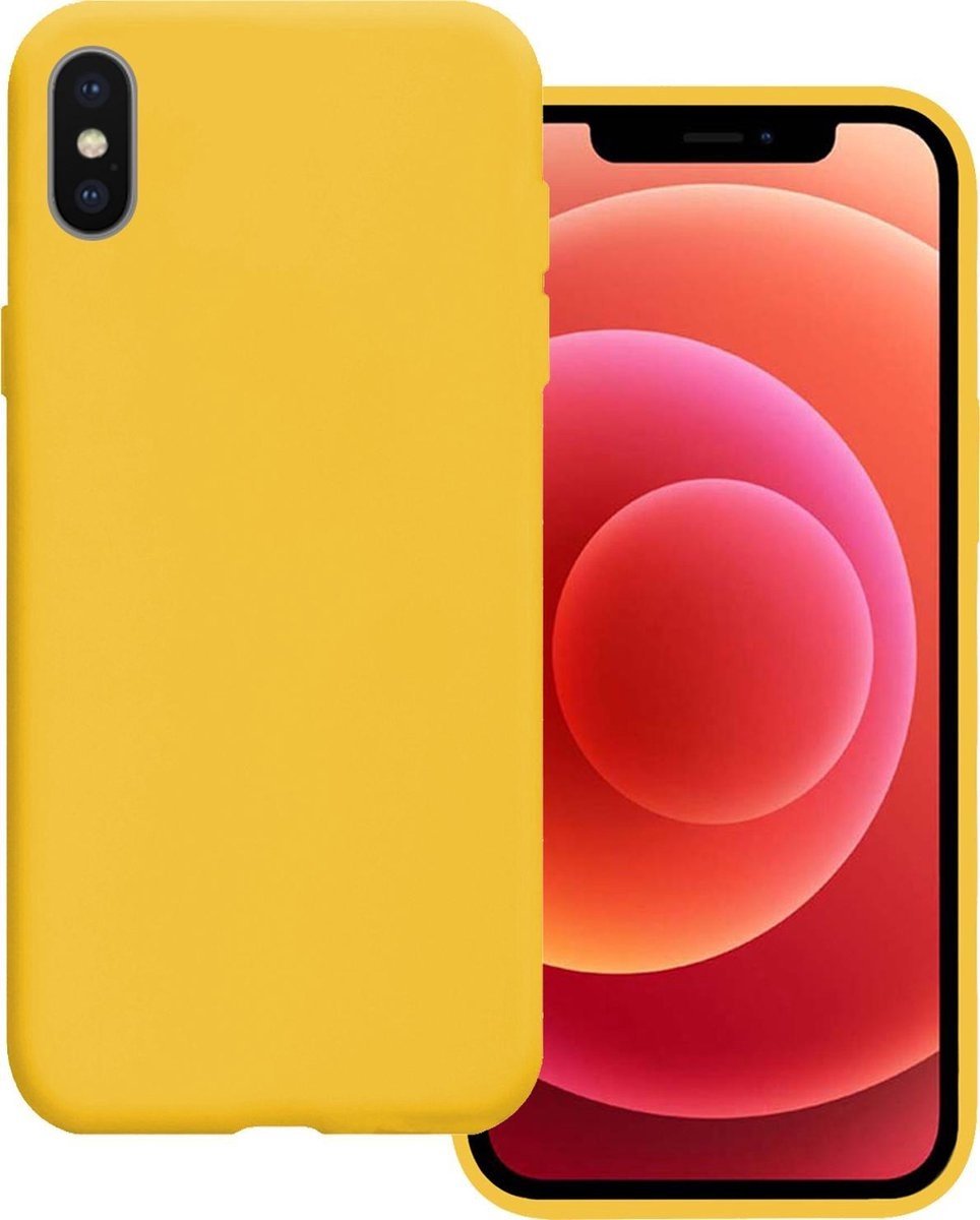 Basey Iphone X Hoesje Siliconen Hoes Case Cover Iphone X- - Geel