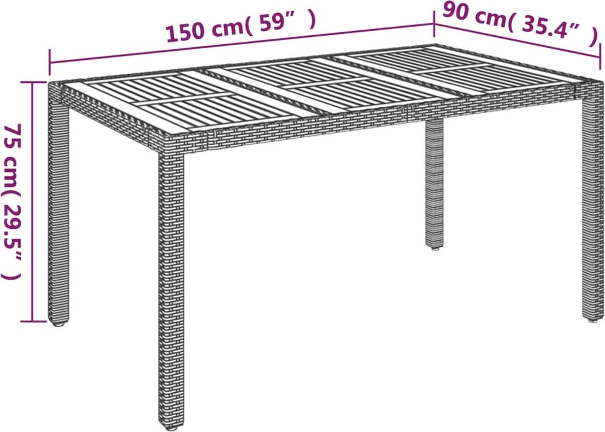 Vidaxl 7-delige Tuinset Met Kussens Poly Rattan - Grijs