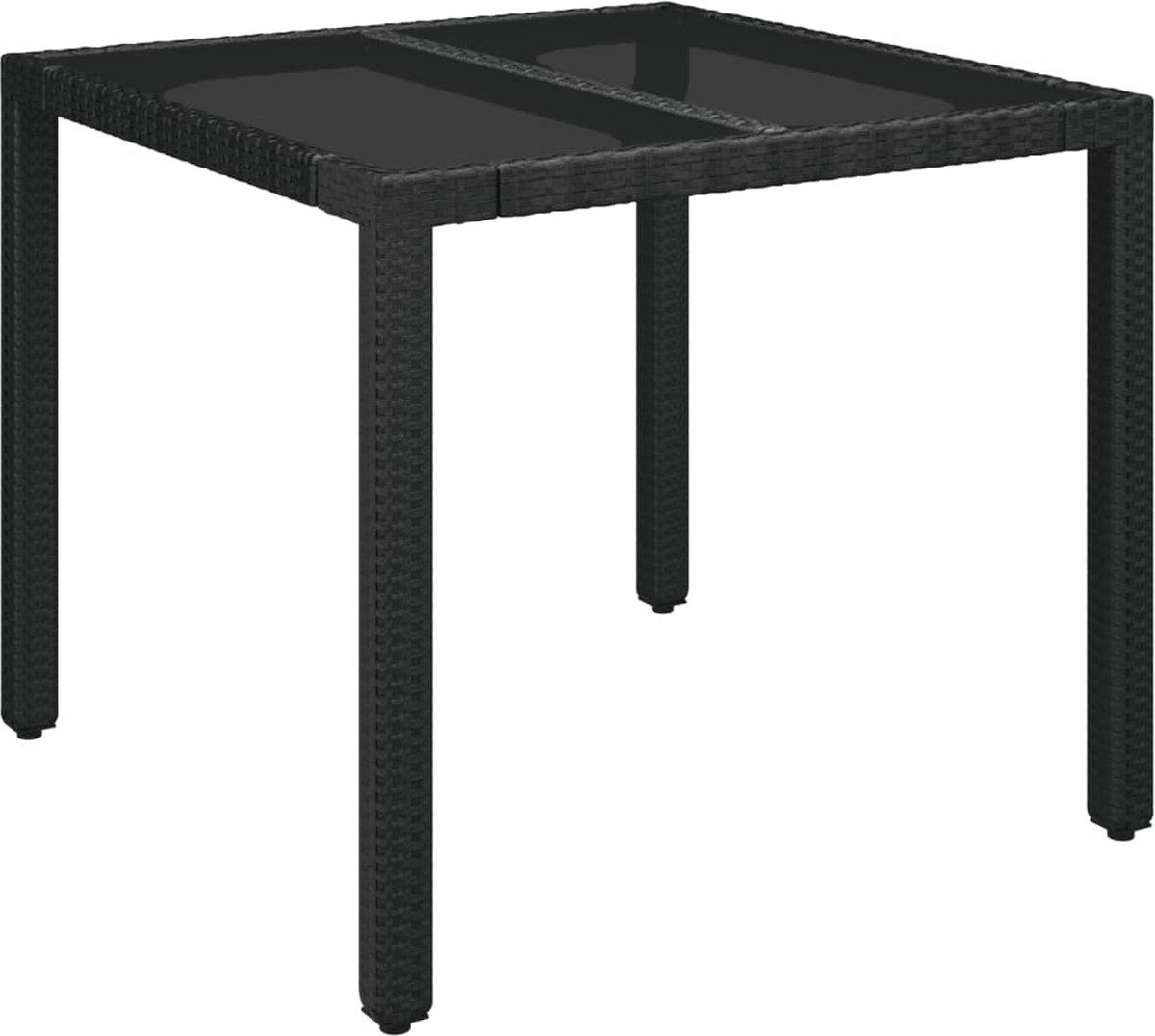 Vidaxl 5-delige Tuinset Met Kussens Poly Rattan - Zwart