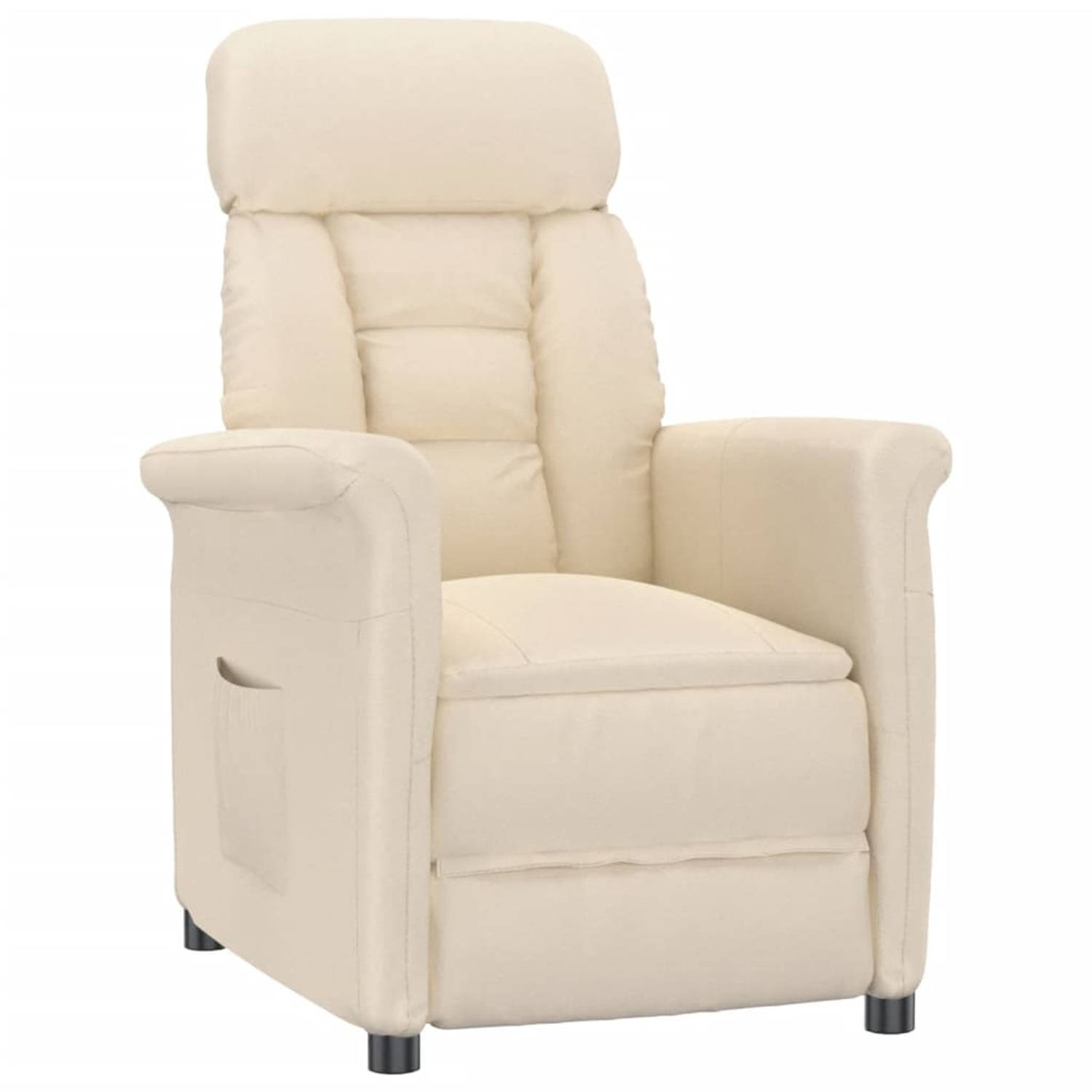 Vidaxl Fauteuil Verstelbaar Microvezelstof - Beige