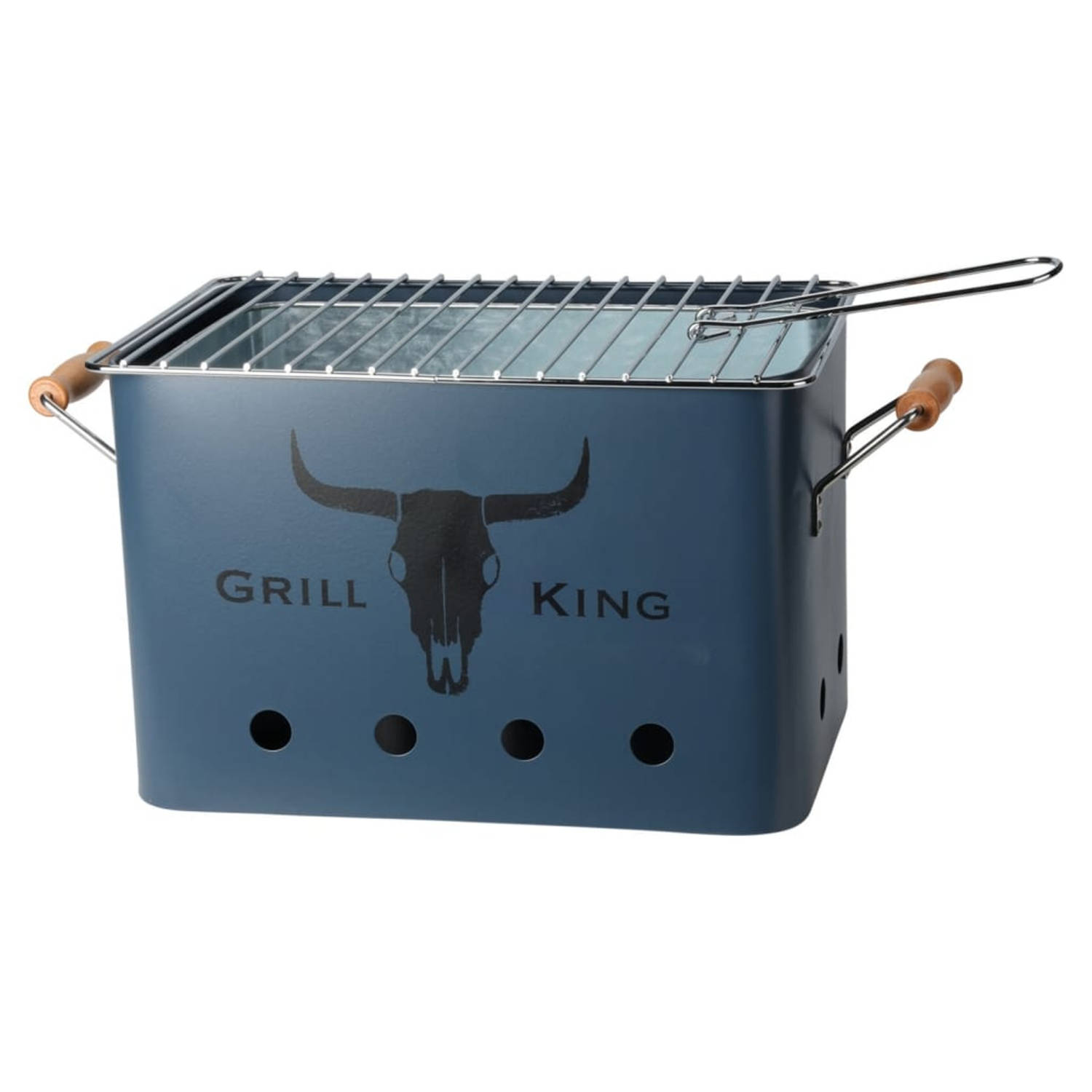 Progarden Barbecuegrill Rechthoekig Mat Donker - Blauw