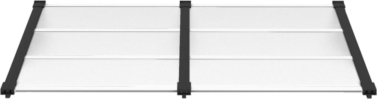 Vidaxl Deurluifel 152,5x90 Cm Polycarbonaat Zwart En Transparant