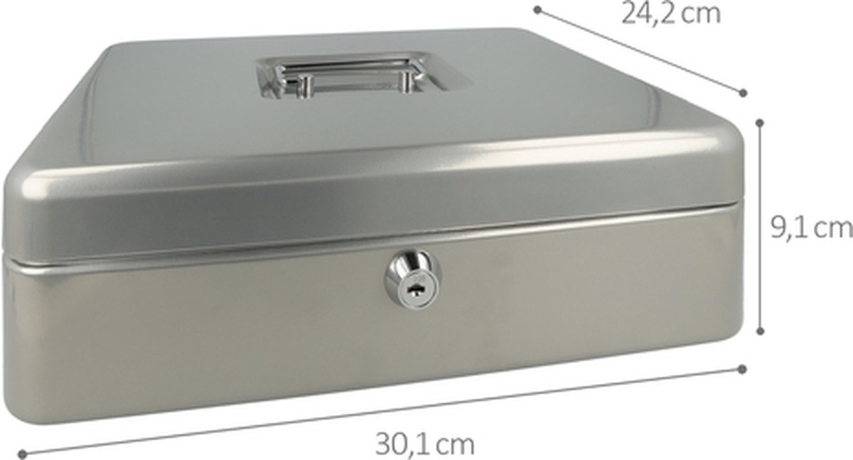 Westcott Geldkist 301x242x91 Mm Zilverkleurig - Silver