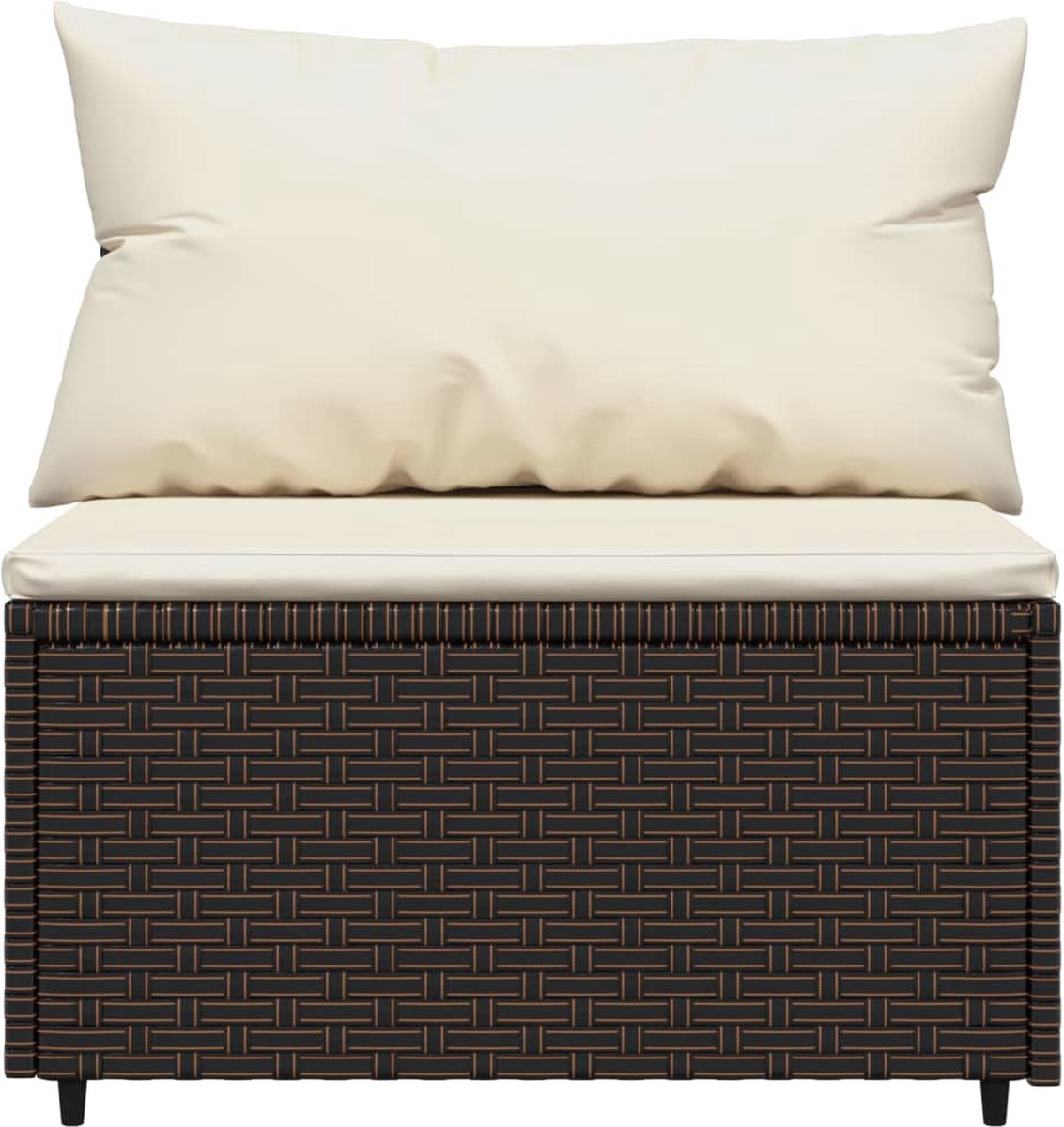 Vidaxl 4-delige Loungeset Met Kussens Poly Rattan - Bruin