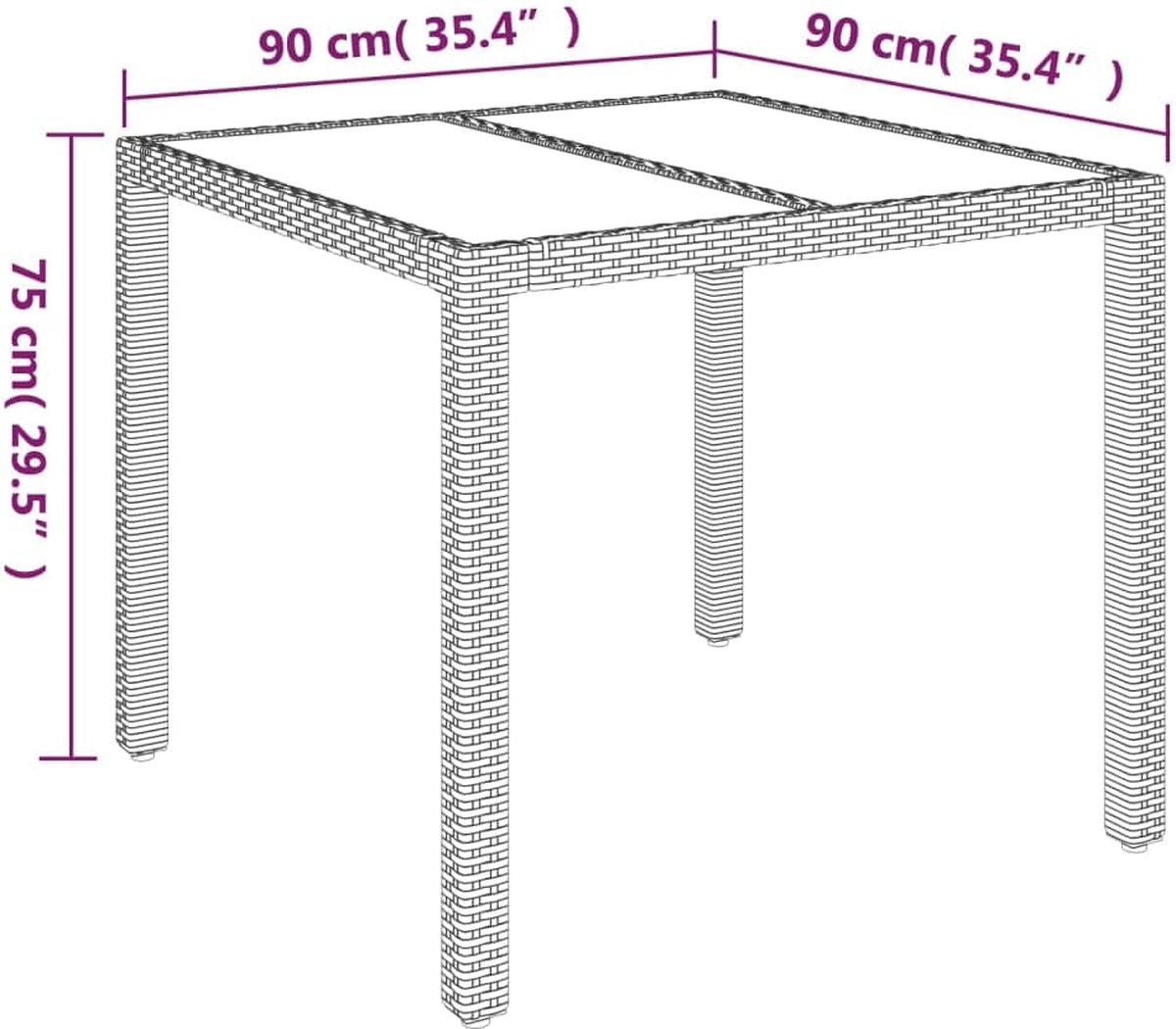 Vidaxl 3-delige Tuinset Met Kussens Poly Rattan - Grijs