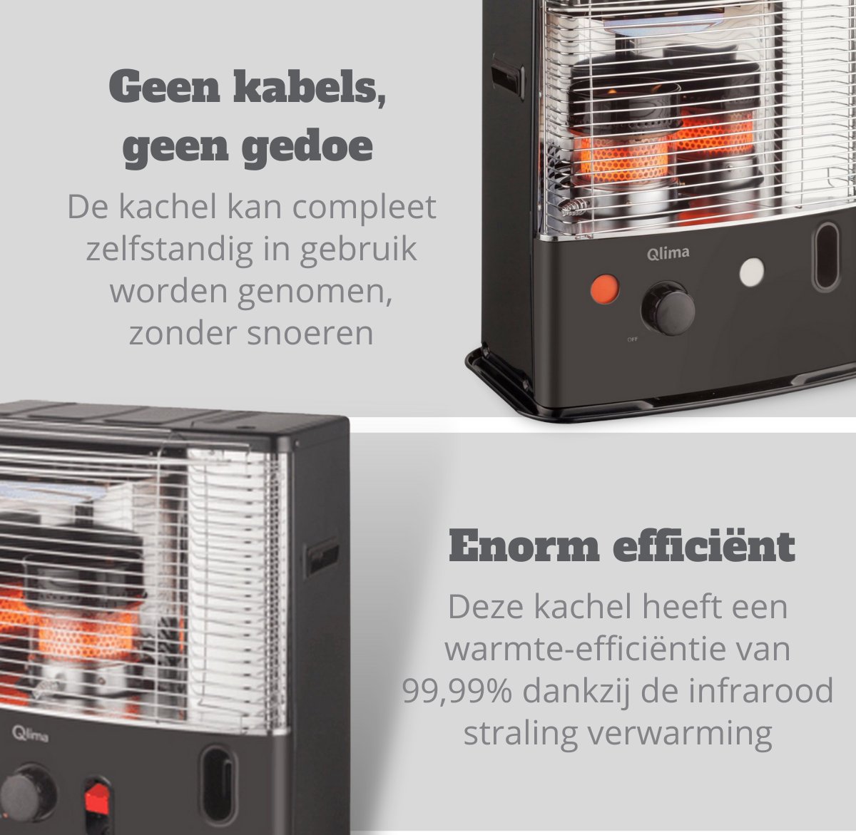 Qlima Petroleumkachel R 4224s Tc-2 4,2 L Roestvrij Staal - Zwart