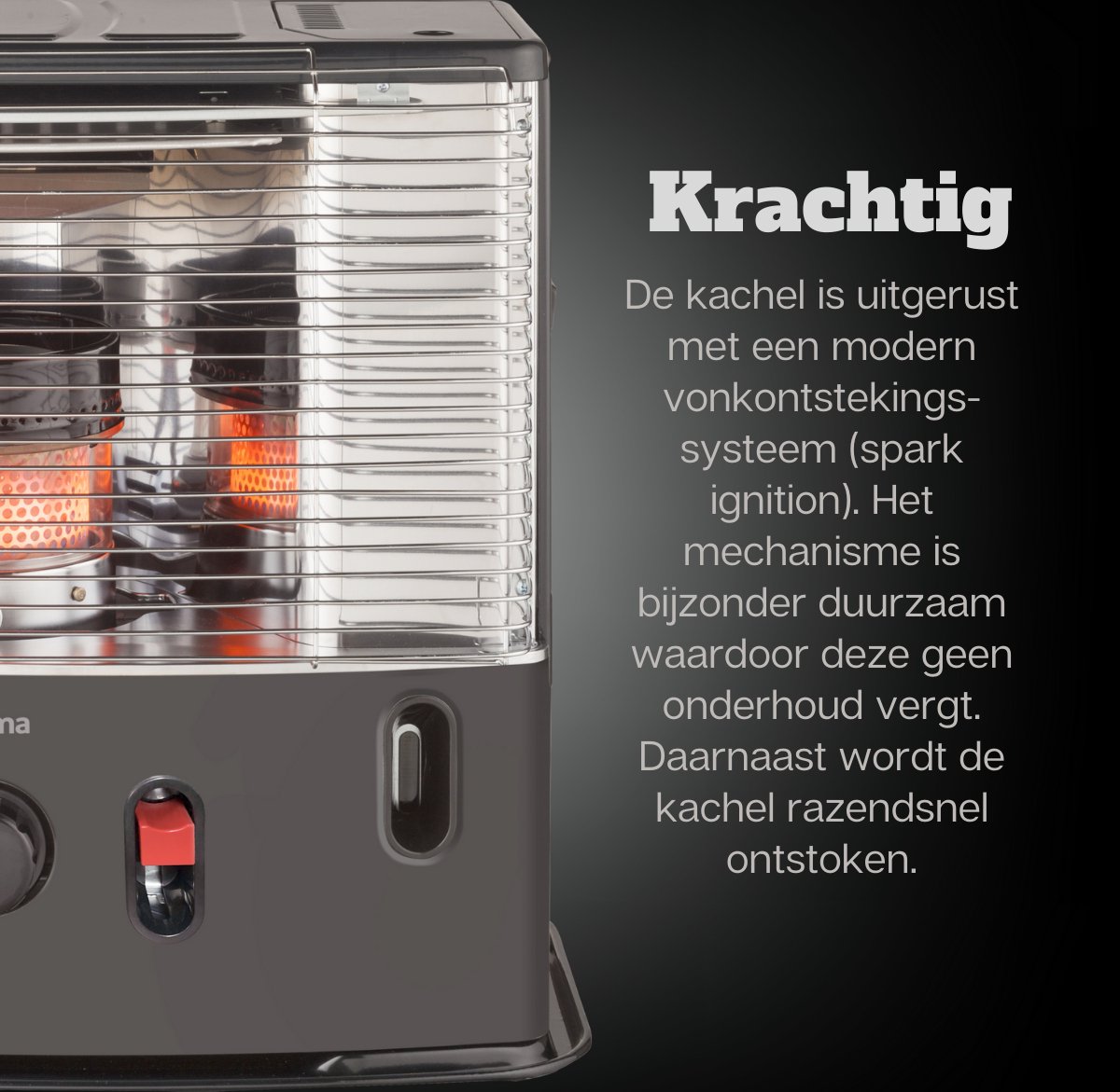 Qlima Petroleumkachel R 4224s Tc-2 4,2 L Roestvrij Staal - Zwart