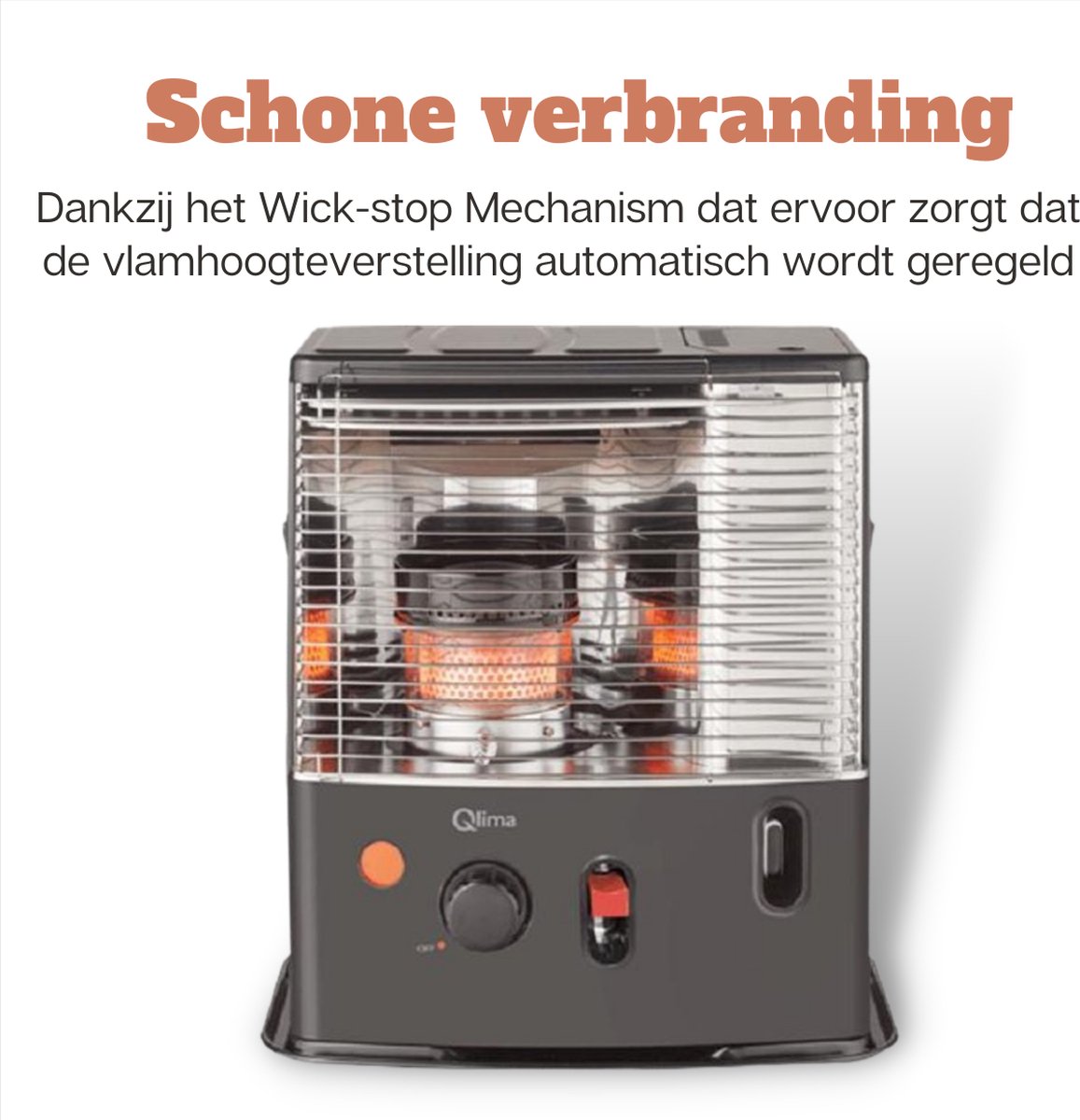 Qlima Petroleumkachel R 4224s Tc-2 4,2 L Roestvrij Staal - Zwart