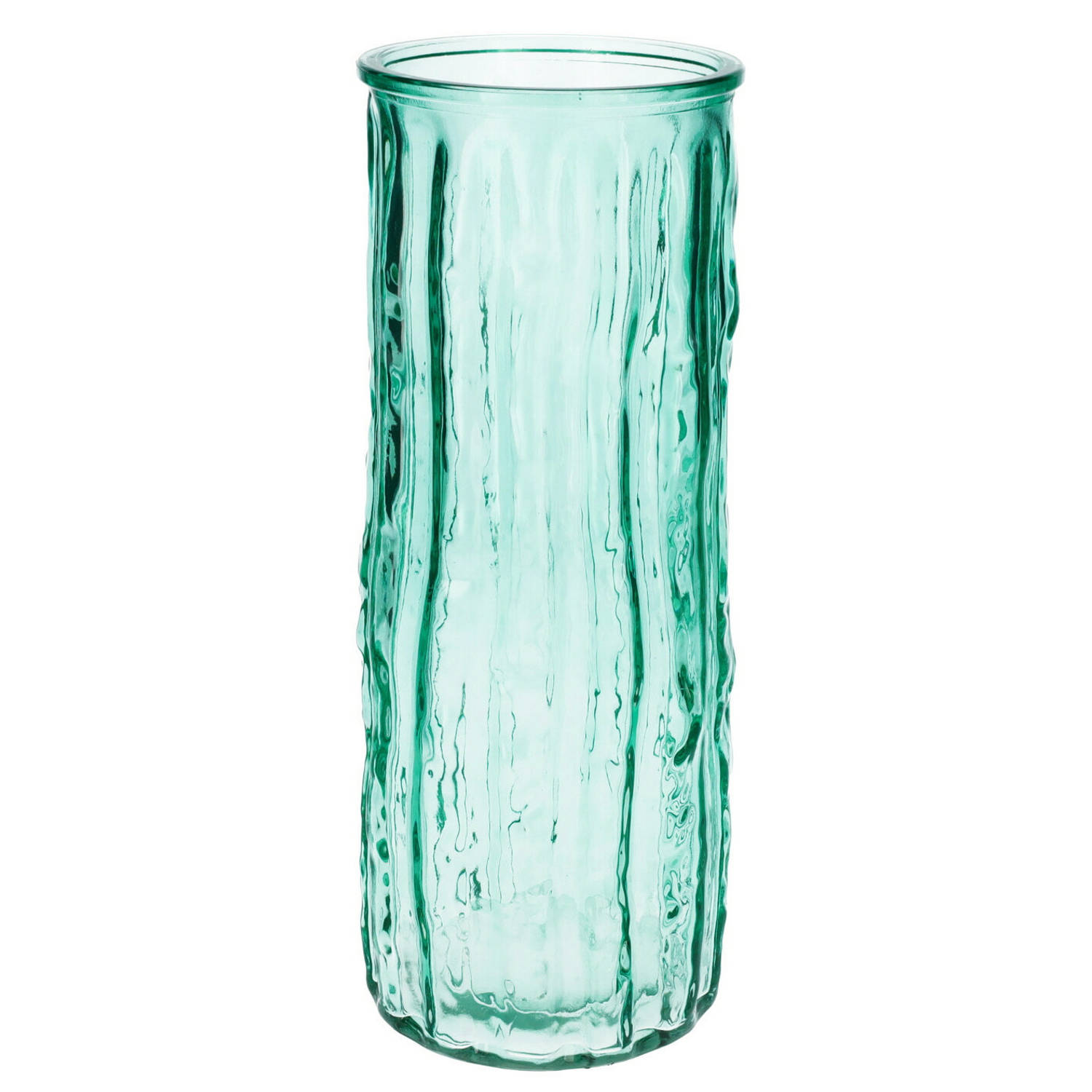 Bellatio Design Bloemenvaas - Helder- Transparant Glas - D10 X H25 Cm - Vazen