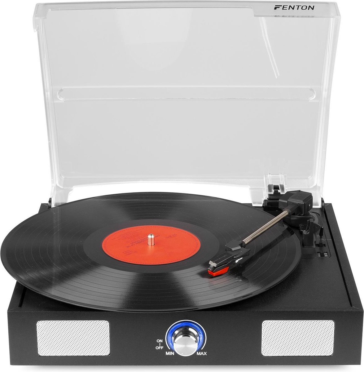 Fenton Platenspeler - Rp108b - Platenspeler Met Ingebouwde Speakers En Automatische Stop - Zwart