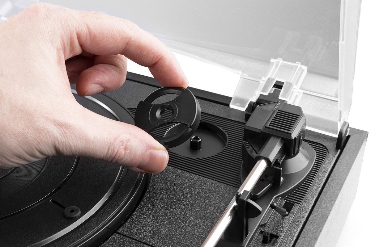 Fenton Platenspeler - Rp108b - Platenspeler Met Ingebouwde Speakers En Automatische Stop - Zwart