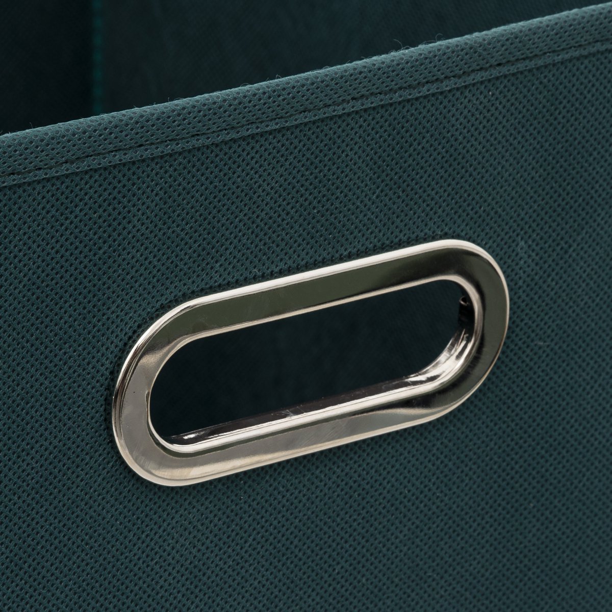 Set Van 2x Opbergmand/kastmand 29 Liter Smaragdgroen Linnen 31 X 31 X 31 Cm - Opbergmanden