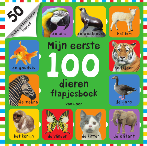 Top1Toys Mijn eerste 100 dieren flapjesboek