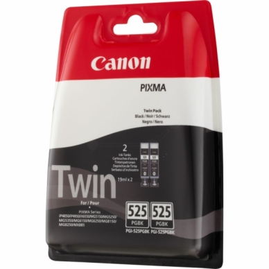 Canon Inktcartridges zwart pigment PGI-525BK twin pack 4529B010 Replace: N/A