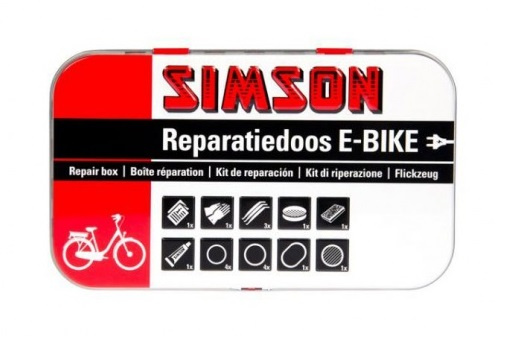 Simson reparatieset e-bike staal wit/ 14-delig - Zwart