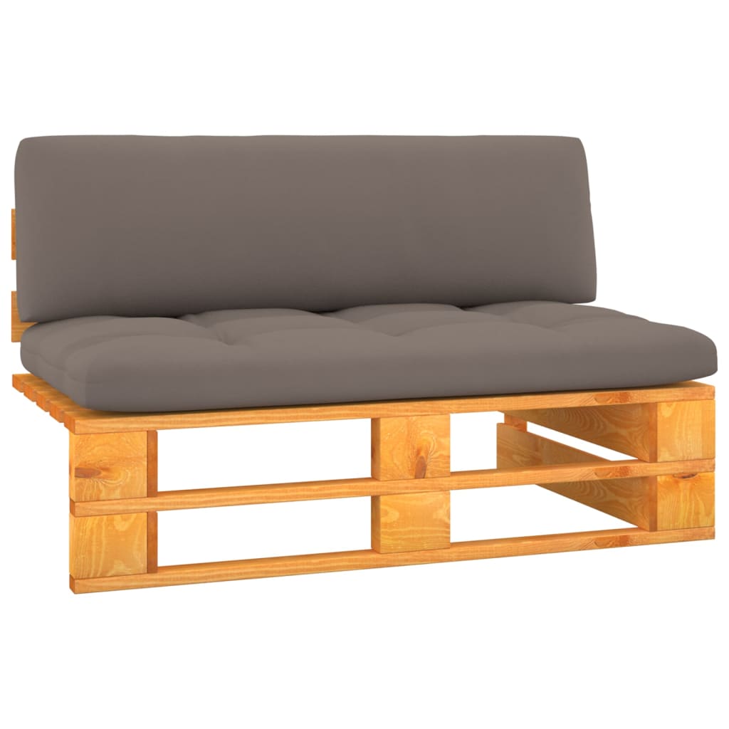 vidaXL Tuinmiddenbank pallet honing geïmpregneerd grenenhout - Bruin