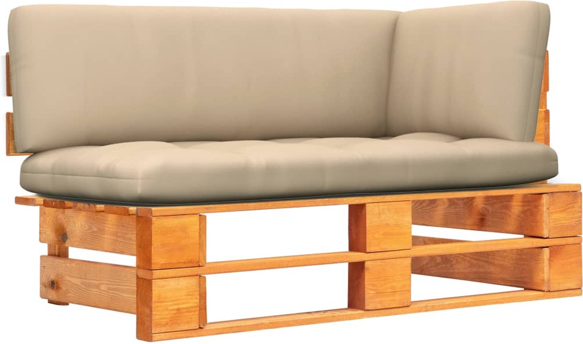 vidaXL Tuinhoekbank pallet honing geïmpregneerd grenenhout - Bruin