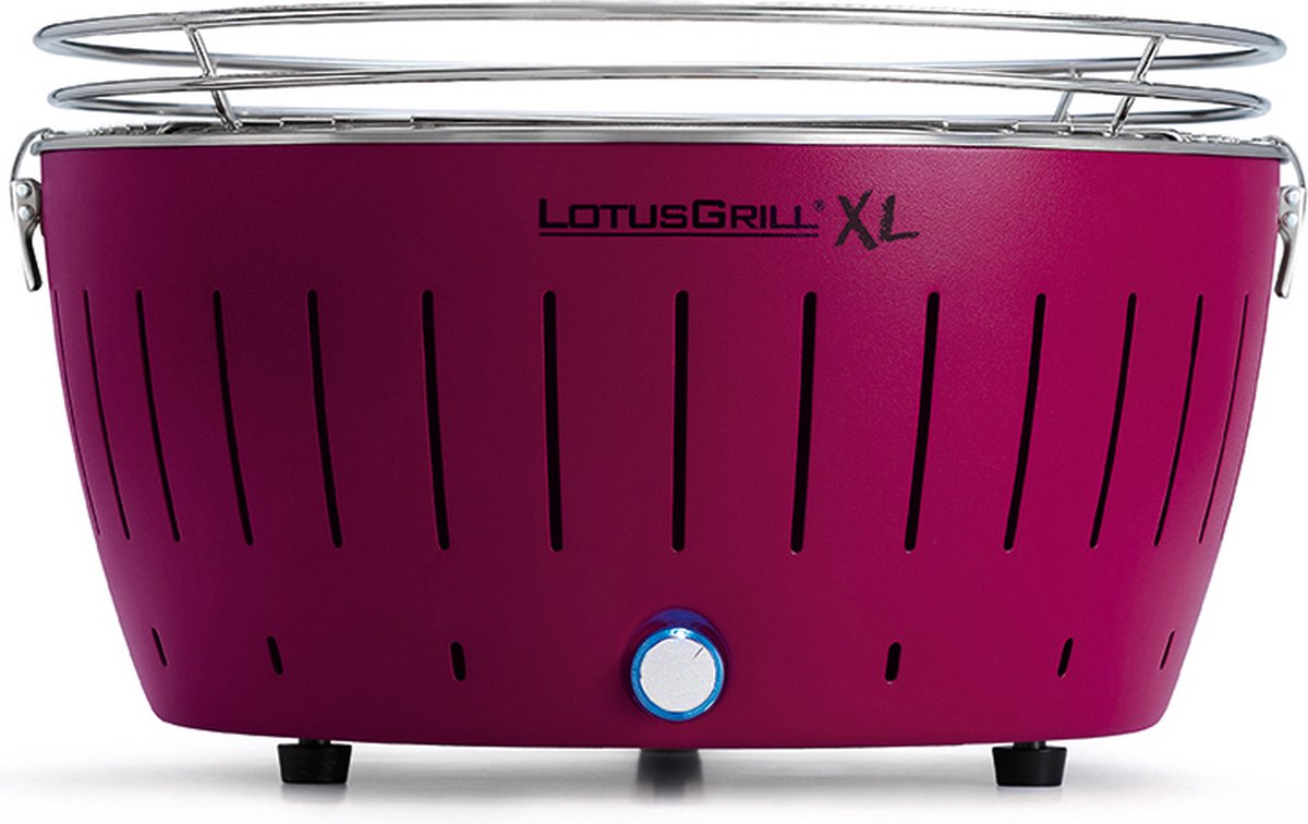 LotusGrill XL Hybrid Tafelbarbecue - Ø435mm - Paars