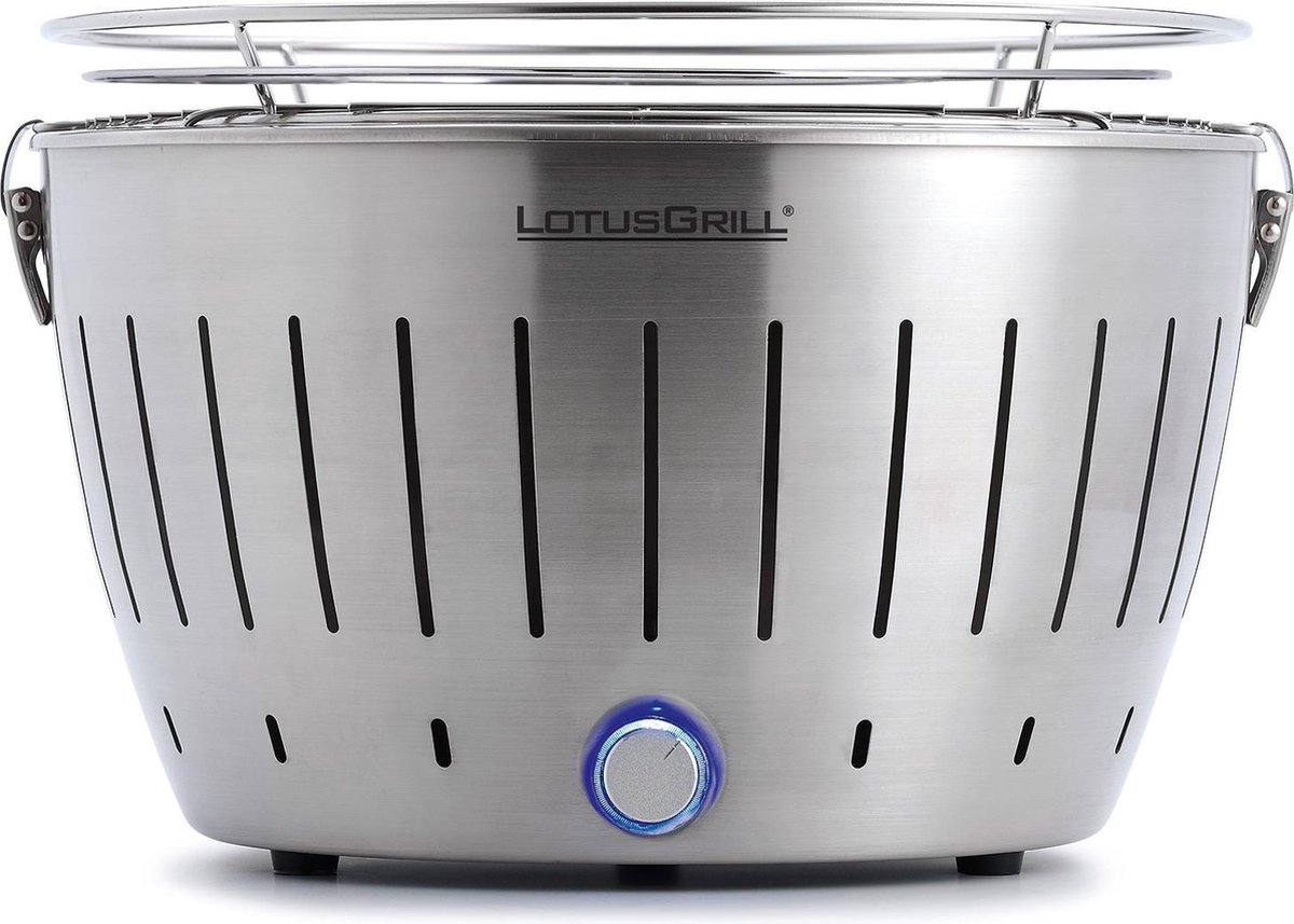 LotusGrill Classic Hybrid Tafelbarbecue - Ø350mm - rvs - Silver