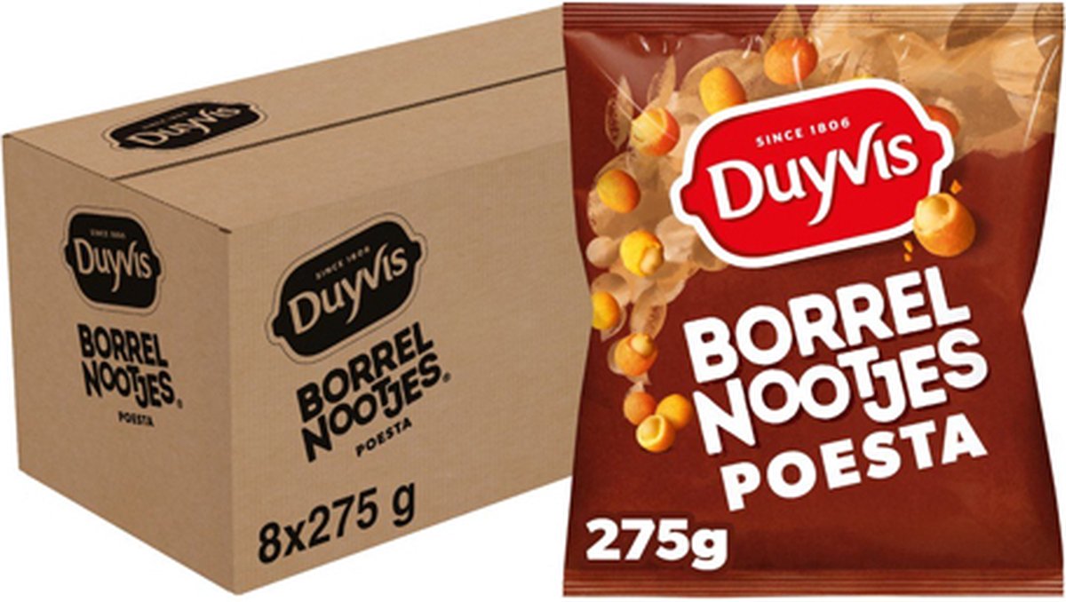 Duyvis - Borrelnootjes Poesta - 8x 275g