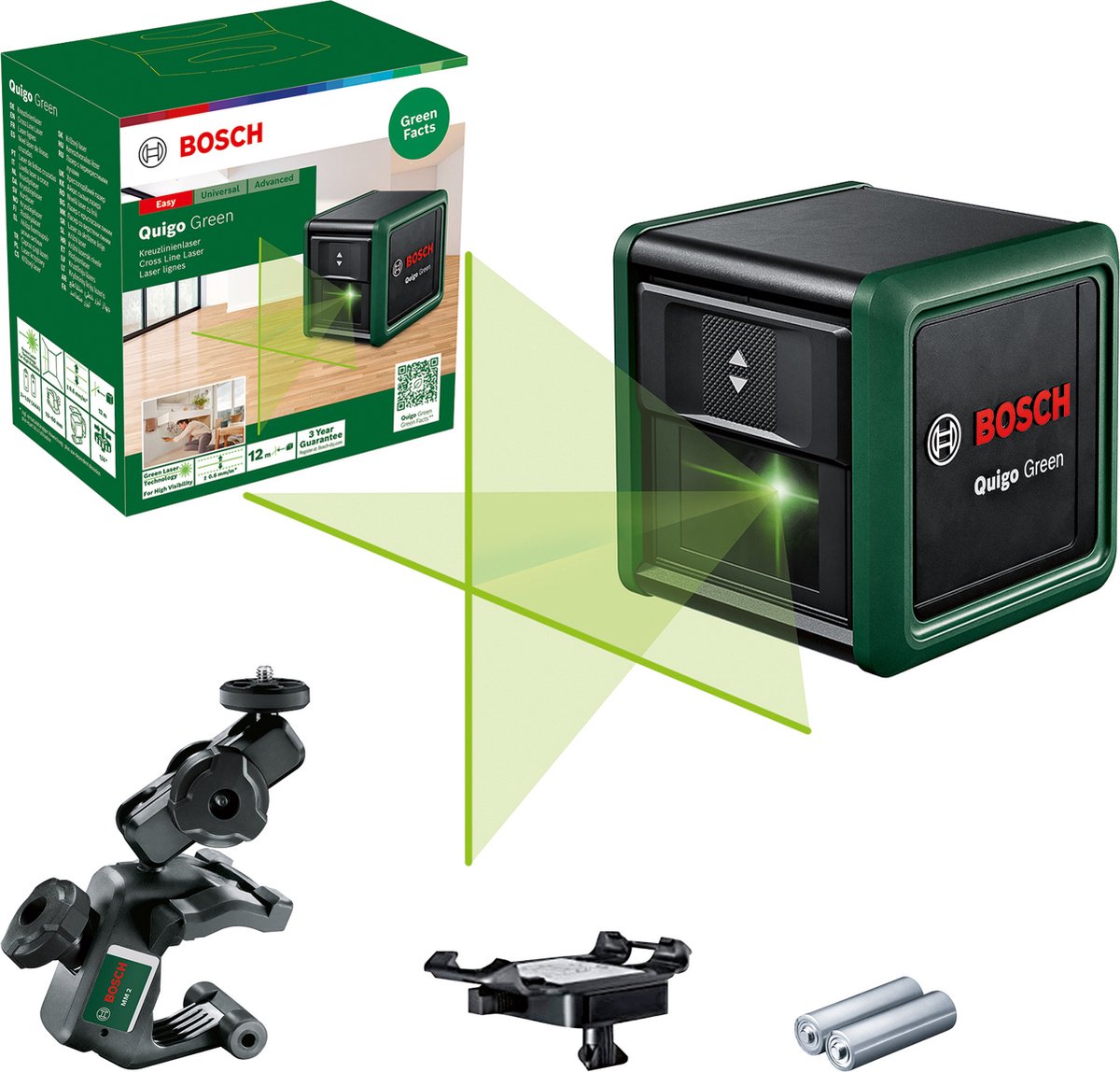 Bosch Quigo Green | Kruislijnlaser | 12 m