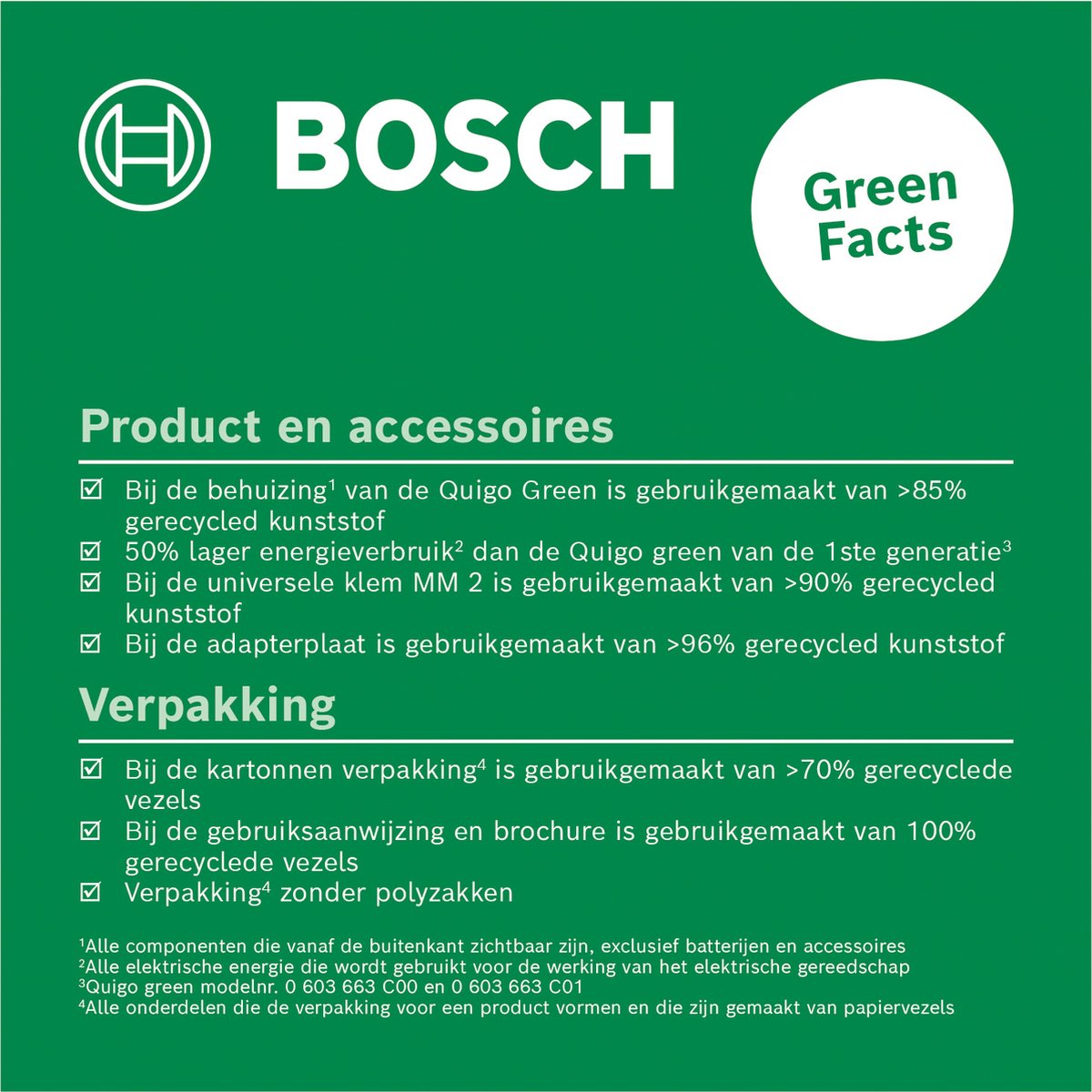 Bosch Quigo Green | Kruislijnlaser | 12 m