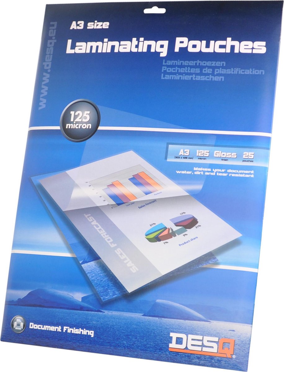 Desq Lamineerhoes A4 (125 mic) 25 stuks