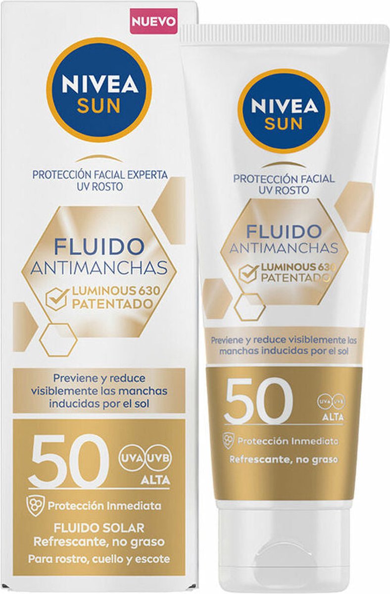 Nivea - Fluido Solar Facial Antimanchas Luminous 630 SPF 50 Sun