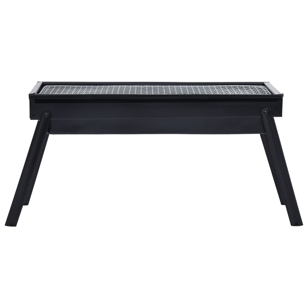 vidaXL Campingbarbecue draagbaar 60x22,5x33 cm roestvrij staal - Negro