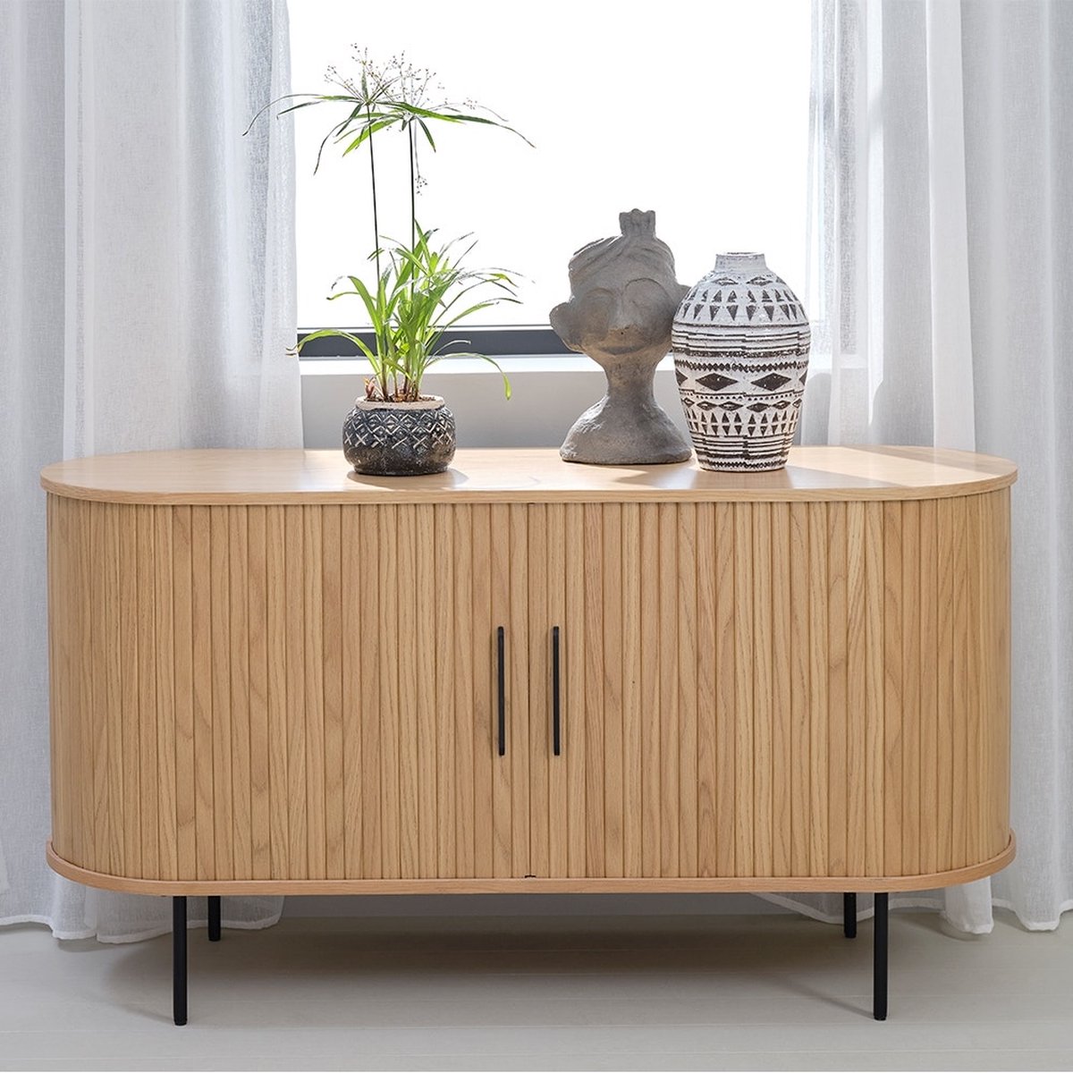 Olivine Lenn houten sideboard naturel - 140 x 45 cm - Bruin