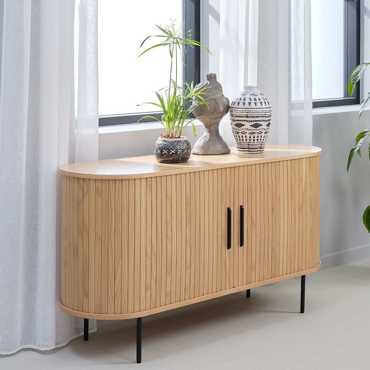 Olivine Lenn houten sideboard naturel - 140 x 45 cm - Bruin