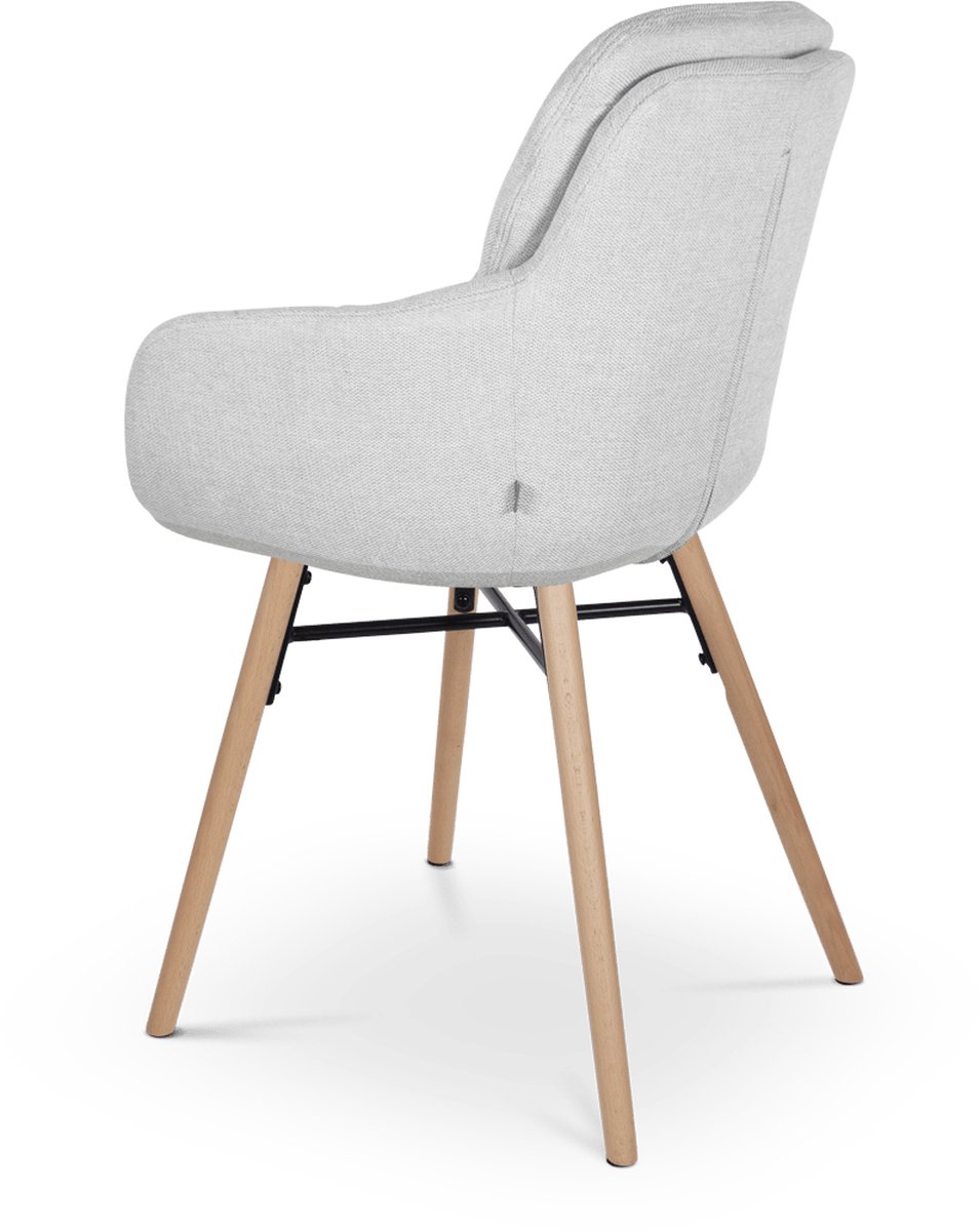 Nolon Nena-Mia eetkamerstoel - houten onderstel - Grijs