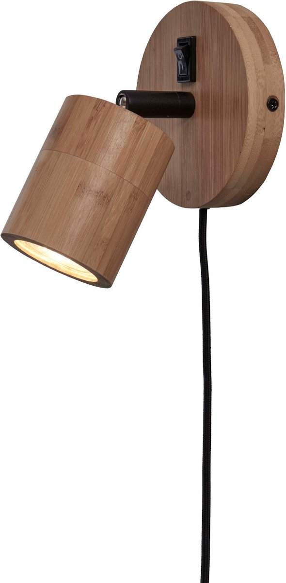 Good&Mojo Wandlamp Java - Bamboe - Ø12cm - Bruin