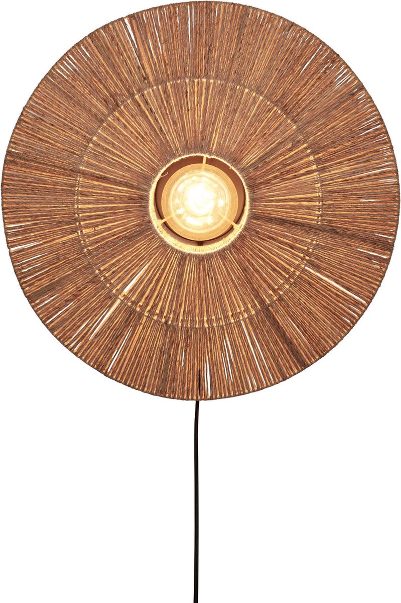 Good&Mojo Wandlamp Iguazu - Jute - Ø55cm - Bruin