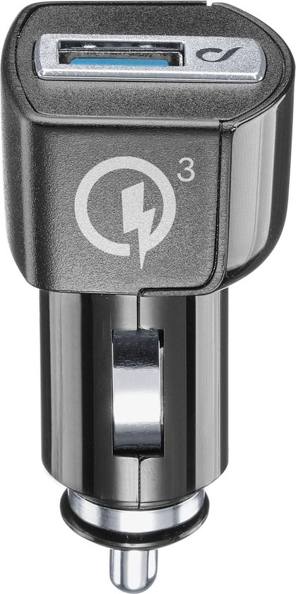 Cellularline Autolader zonder Kabel 18W Quick Charge